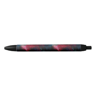 Stylo Noir fumée rose et bleue abstraite