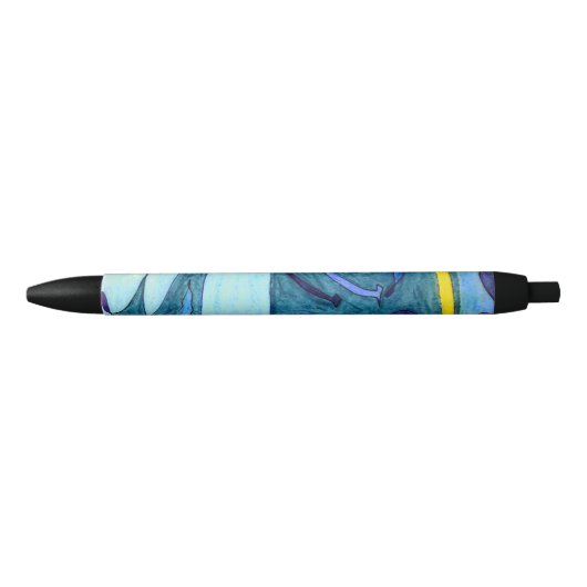 Stylo Noir Fumes bleues (Devant)