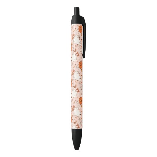 Stylo Noir Fun Retro Ghost & Jack-O-Lantern Motif (Bas (Vertical))