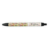 Stylo Noir Fun Tropical Pineappy Fruit Floral Pattern (Devant)