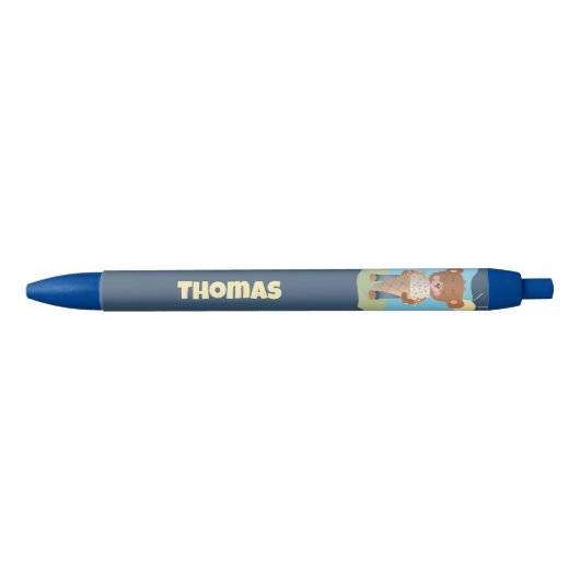 Stylo Noir Funny Brain Freeze Kid Pen with Name (Devant)