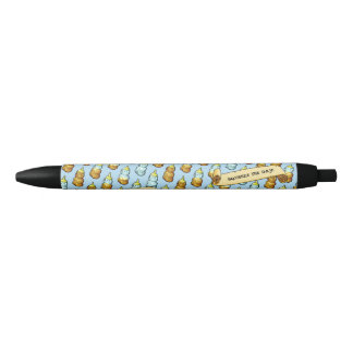 Stylo Noir Funny Honey Bear Bottle Squeeze The Day! Pattern