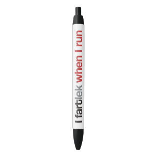 Stylo Noir Funny Runner - I FARTlek quand je cours © Pen