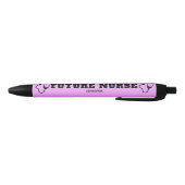 Stylo Noir Futur Infirmière Stethoscope Pastel Purple Nom (Bas)