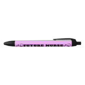 Stylo Noir Futur Infirmière Stethoscope Pastel Purple Nom (Haut)