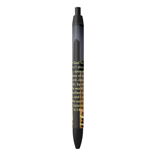 Stylo Noir Galates 6:14 (devant Vertical)