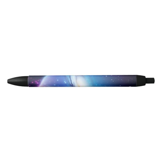 Stylo Noir Galaxie bleue (Devant)