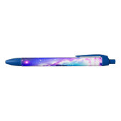 Stylo Noir Galaxie bleue céleste et rose Nom personnalisé Scr (Haut)