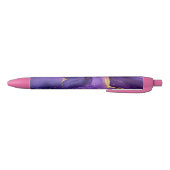 Stylo Noir Galaxie de marbre pourpre (Bas)