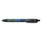 Stylo Noir Galaxie spatiale terrestre Monogramme (Bas)