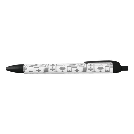 Stylo Noir Geek scientifique Motif Nerd (Haut)