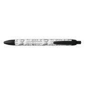 Stylo Noir Geek scientifique Motif Nerd (Dos)