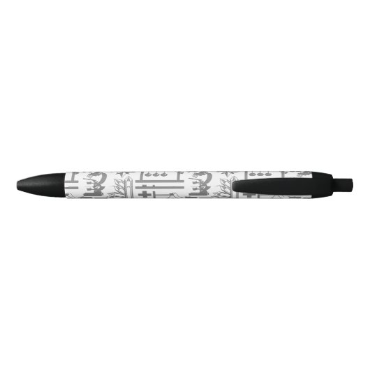 Stylo Noir Geek scientifique Motif Nerd (Dos)