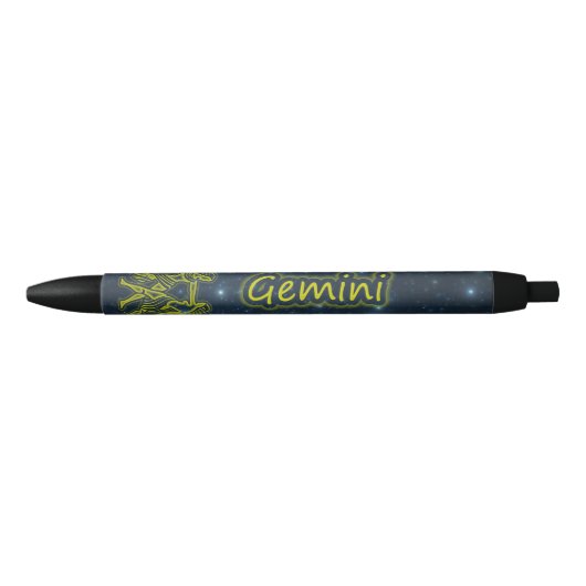 Stylo Noir Gemini lumineux (Devant)