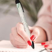 Stylo Noir Géode d'agate pailletée sarcelle et or Entreprise