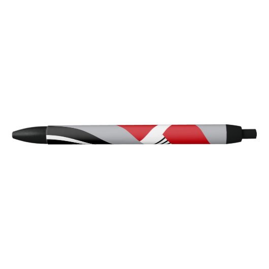 Stylo Noir Géométrie colorée (Devant)