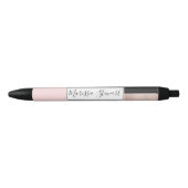 Stylo Noir Géométrie moderne Rose Gold Black Blush (Devant)