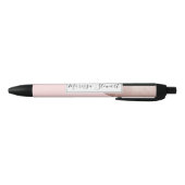 Stylo Noir Géométrie moderne Rose Gold Black Blush (Bas)