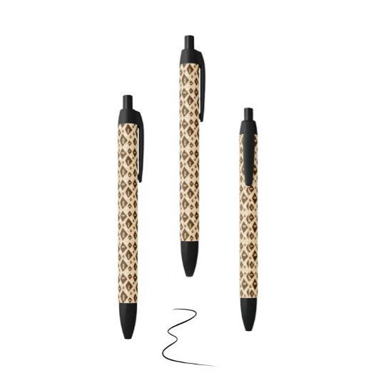 Stylo Noir Géométrie Terreuse