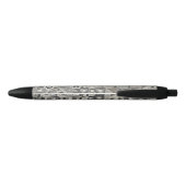 Stylo Noir Géométries en nuances de gris (Dos)