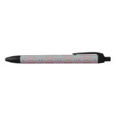 Stylo Noir Géométrique vert violet rose (Haut)