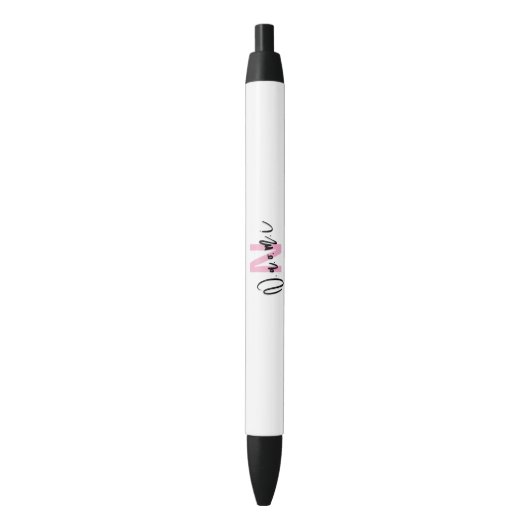 Stylo Noir Gift for Girls – Personalized N with Name Naomi (devant Vertical)