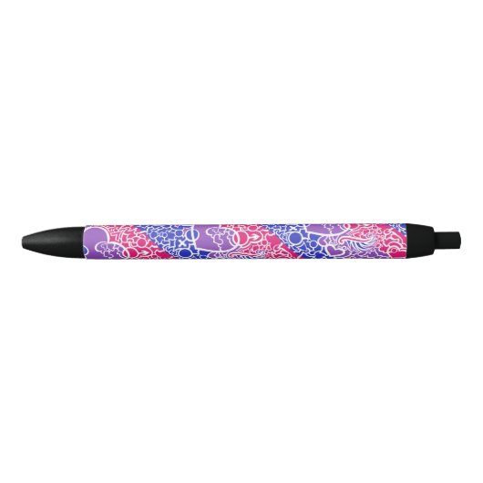 Stylo Noir Gigue de la fierté bi (Devant)