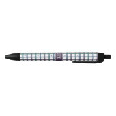 Stylo Noir Gingham Cœur Violet (Bas)