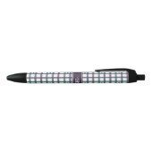 Stylo Noir Gingham Cœur Violet (Haut)