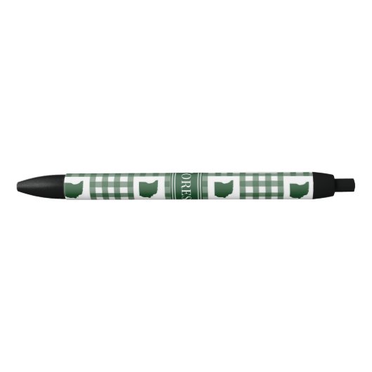 Stylo Noir Gingham vert de l'Ohio (Devant)