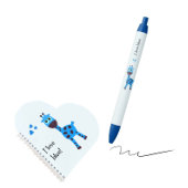 Stylo Noir girafe bleue