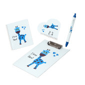 Stylo Noir girafe bleue