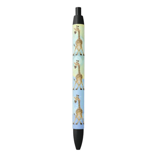 Stylo Noir Giraffe de la Parade Animale (devant Vertical)