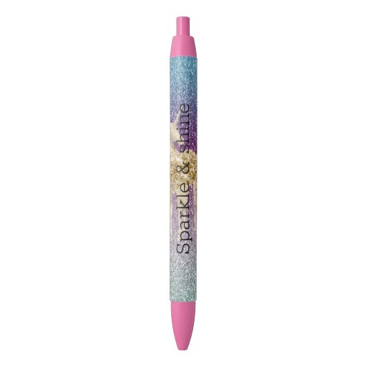 Stylo Noir Girl Aqua Purple Mint Parties scintillant rose omb (devant Vertical)