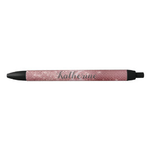 Stylo Noir Girl Dusty Rose Rose Gold Diamond Nom