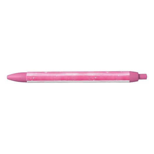 Stylo Noir Glamme d'argent rose Abstraites bandes (Devant)