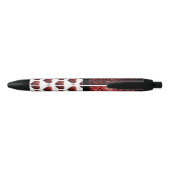 Stylo Noir Glamor Red Parties scintillant scintille Coeur Per (Dos)