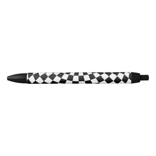 Stylo Noir Globe À damiers noir/blanc Thunder_Cove (Devant)