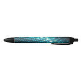 Stylo Noir Globes bleus 3D (Bas)