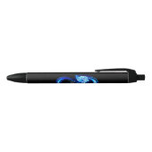 Stylo Noir Glowing infinity with blue rose (Haut)