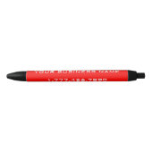 Stylo Noir GMF rouge personnalisé (Devant)