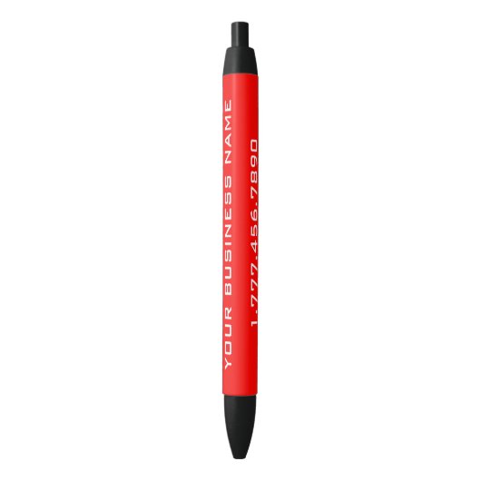 Stylo Noir GMF rouge personnalisé (devant Vertical)