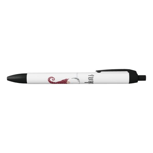 Stylo Noir Gnome Noël vacances Scandinave Tomte design (Haut)