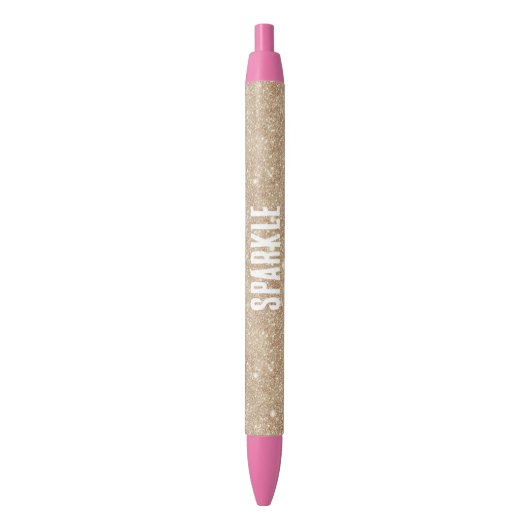 Stylo Noir Gold Glitter Sparkle (devant Vertical)