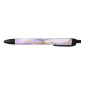 Stylo Noir * Gold Lavender Marble Chic Populaire (Bas)