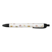 Stylo Noir Gold Sun Moon Planètes Space Illustration blanche (Bas)