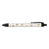 Stylo Noir Gold Sun Moon Planètes Space Illustration blanche (Haut)