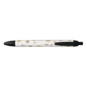 Stylo Noir Gold Sun Moon Planètes Space Illustration blanche (Dos)