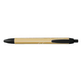 Stylo Noir Gold & White moderne Simple Script Wedding Faveur (Dos)