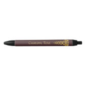 Stylo Noir Golden Double Snake Caduceus (Devant)